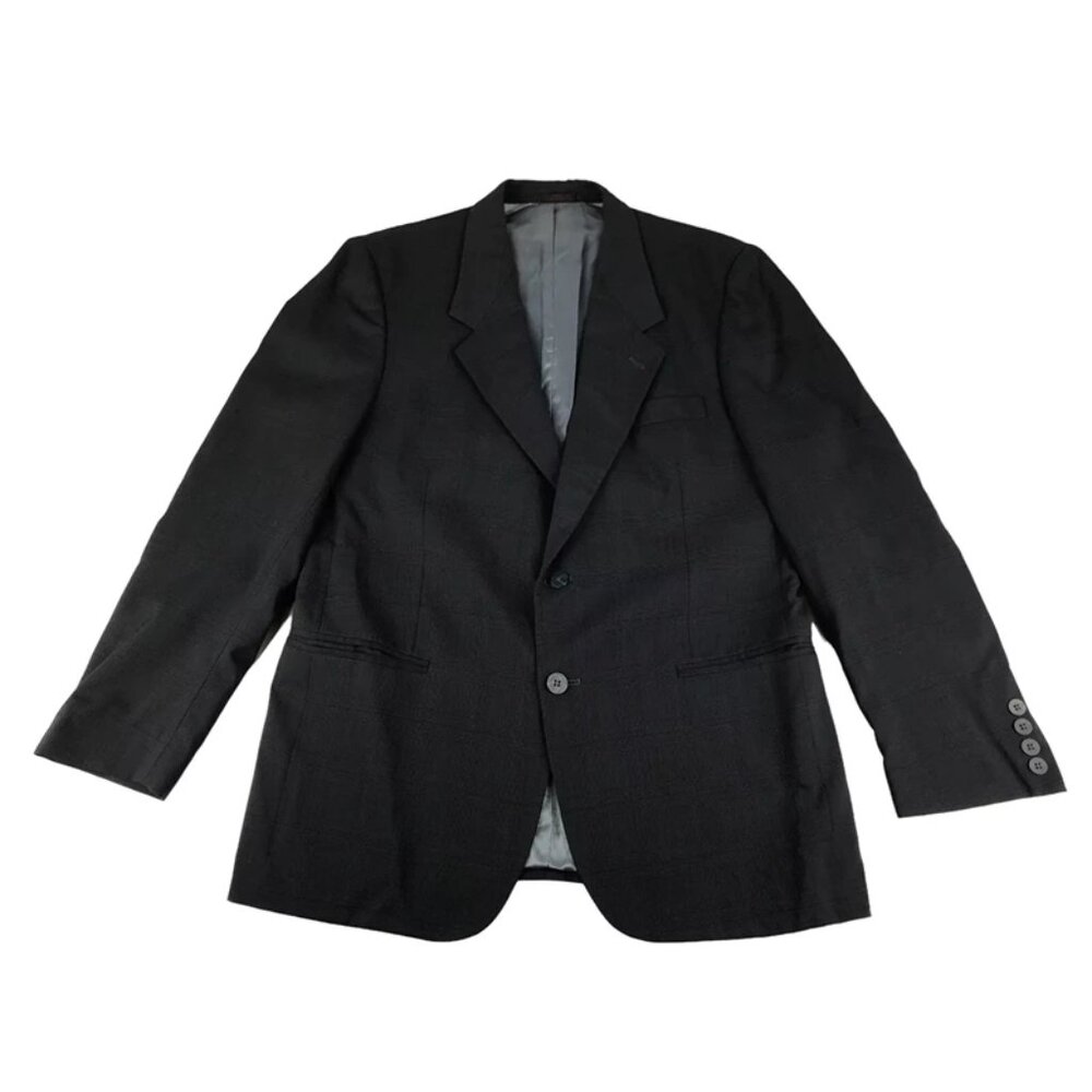 Jean Paul Germain Mens Black Wool Inner Pockets Notch Collared Blazer Size‎ 40 R